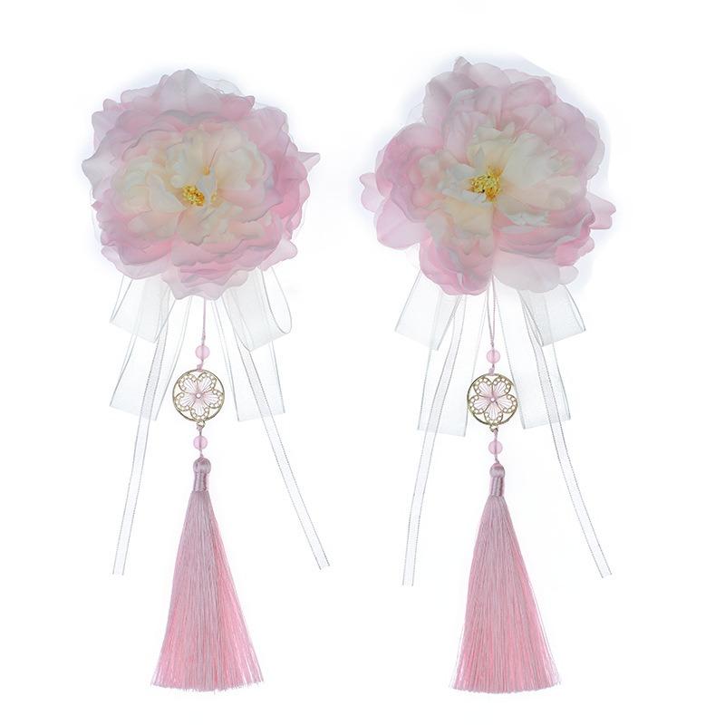 Lolita girl hair accessories cosplay party props hairpin tassel hair accessories bow pair hairpin