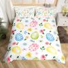 Watercolor Easter Eggs King Queen Bedding Set Happy Easter Themed Duvet Cover Toddlers Rainbow Easter Egg Polyester Quilt Cover