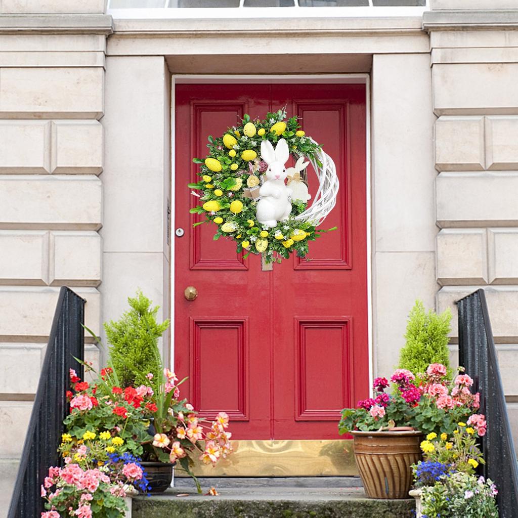 Ratanový 2D akrylový přívěsek velikonoční zajíček