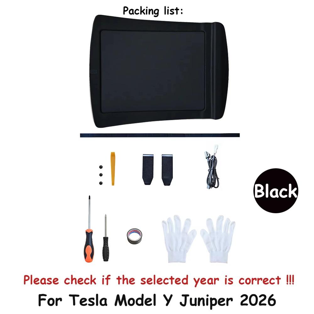

For Tesla Model Y Juniper 2026 Electric Sunshade Black Interior Integrated Car Sunroof Shade Retractable Sun Visor Modificati