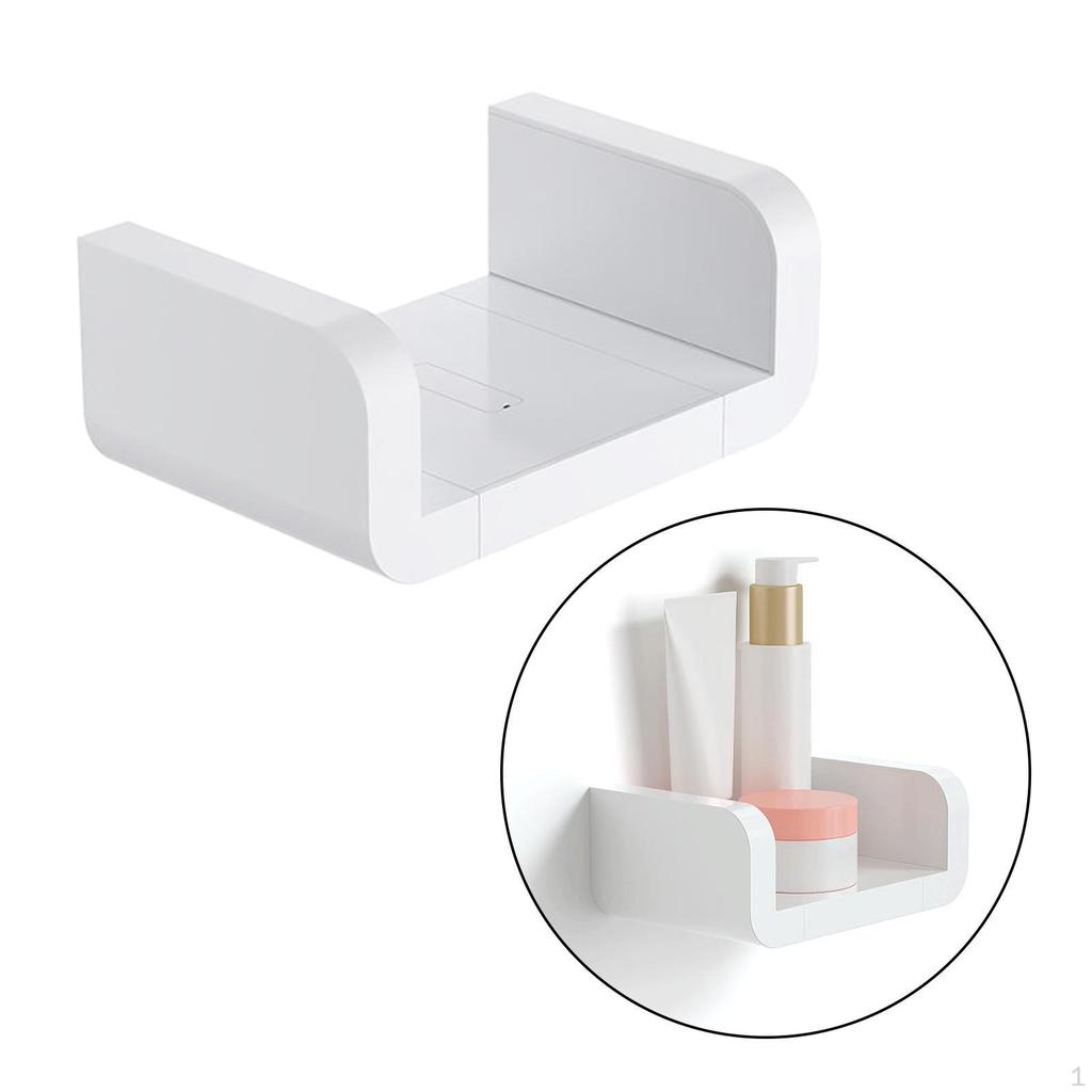 Shower Shelf Bathroom Organizer, No Drilling Wall Mounted Plastic for Bathroom,