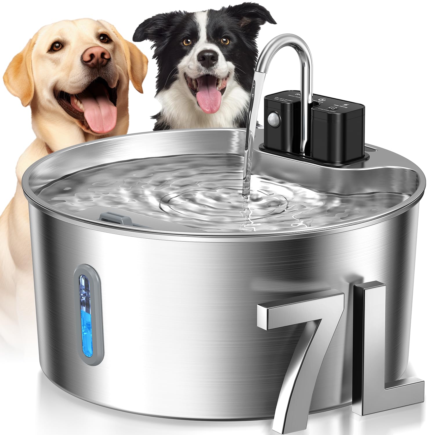 7L Cordless Cat Water Fountain Battery