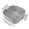 Silicone Air Fryer Mold 6.2L Reusable Air Fryer Baking Pan Oil Filter Strip Baking Mat for PhilipsNA230 COSORI6.2L