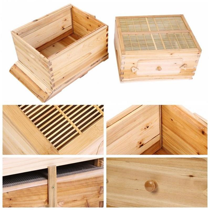 Premium Fir Wood Beekeeping Kit: Waxed, Self-Draining Beehive with Honey Flow Comb, Individually Packaged.