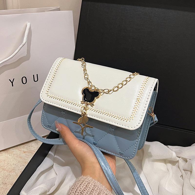 Damen Karotttasche, Neue Ketten-Umhängetasche, Vielseitig und Modisch, Kleine Quadratische Taschen für Party und Pendeln