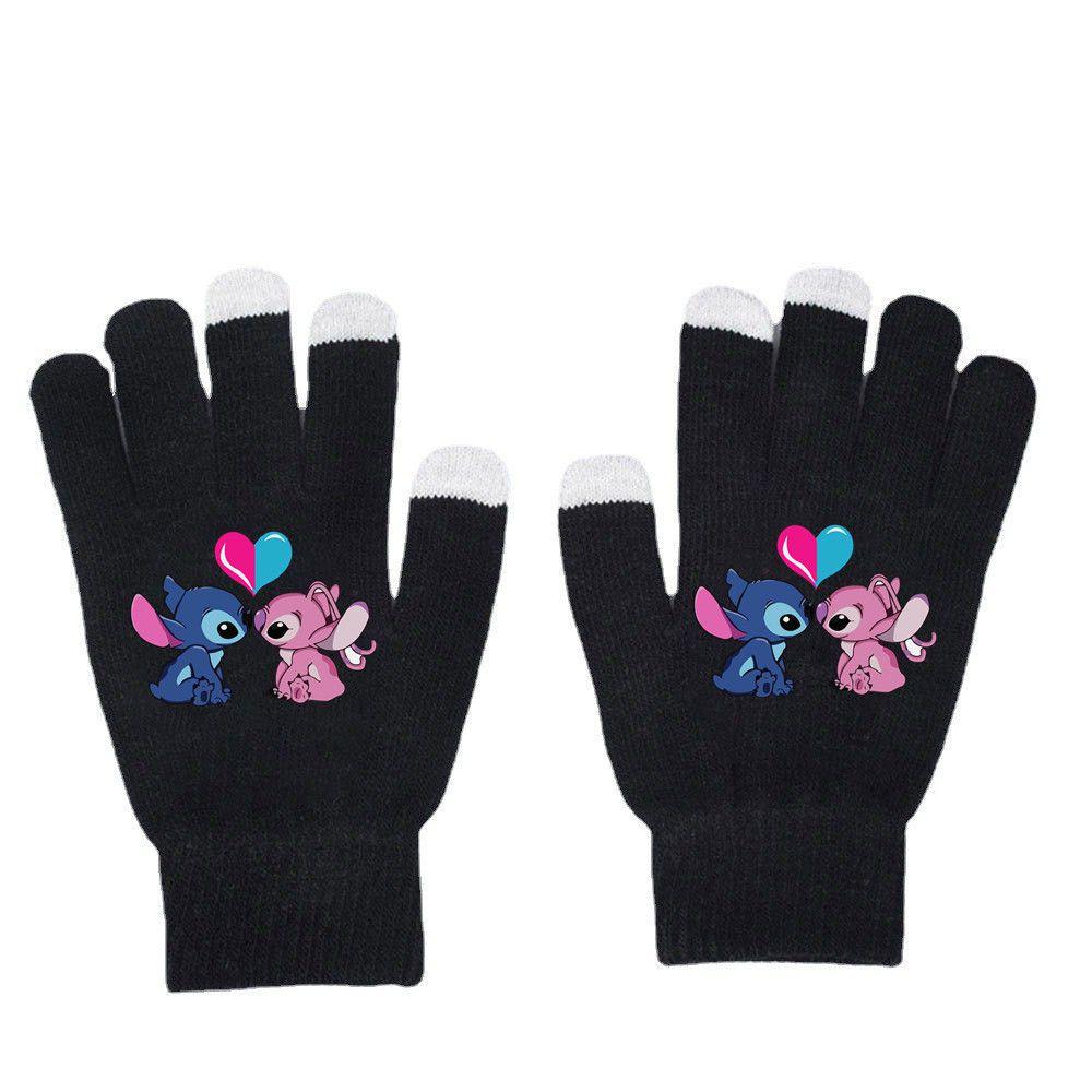 Lilo Stitch Winter Warm Knitted All Finger Gloves