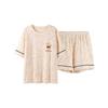 Pajamas with chest pads women's summer 1011 new women's short-sleeved thin loungewear summer