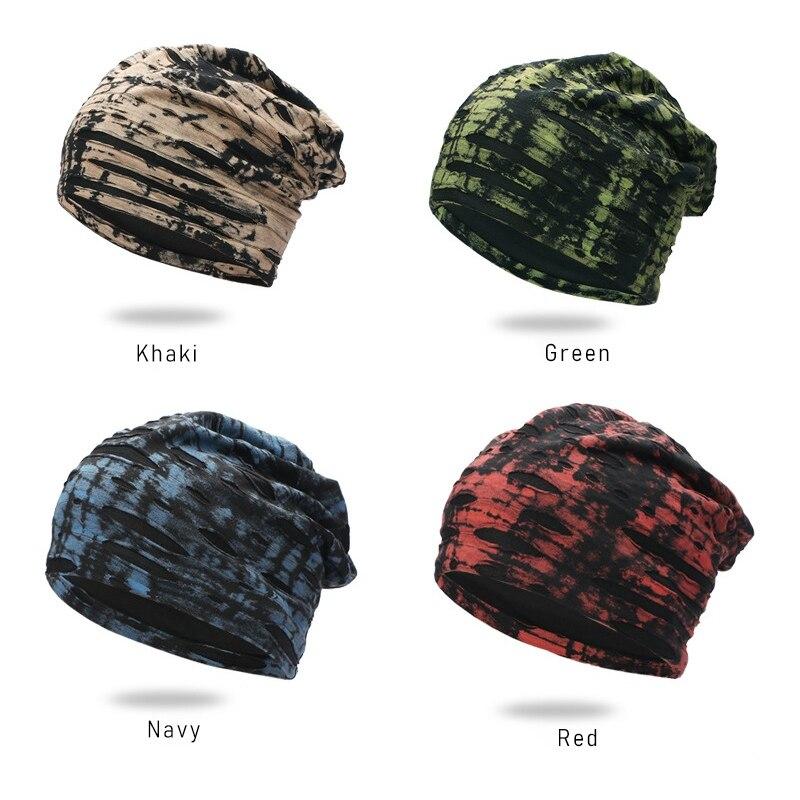 Men Slouchy Beanie Hats Unisex Tie-dyed 