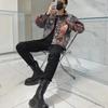 Men's Ethnic Style Jacquard Lapel Jacket – Trendy Autumn and Spring Casual Wear