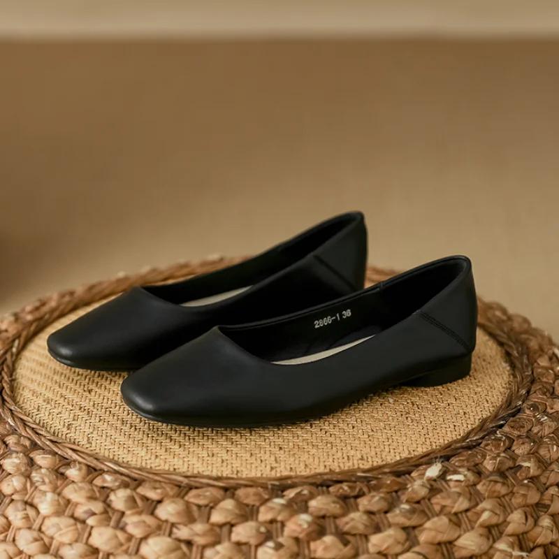 

Весна 2024 Новые лоферы на плоской подошве, Простые туфли на низком каблуке Офисная повседневная обувь Туфли на плоской подошве с застежкой-молнией Женские туфли Zapatos с квадратным носком 40 абрикосовый