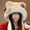 Women’s Hat Teddy Bear Bowknot Beanie - New Autumn Winter Collection Cute Warm Ear-protecting Plush Knit Hat