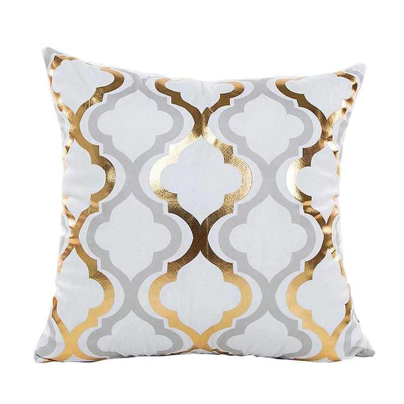 Short Plush Hot Stamping Home Pillow Cover Sofa Bedroom Cushion Cover Super Soft Pillow Cushion