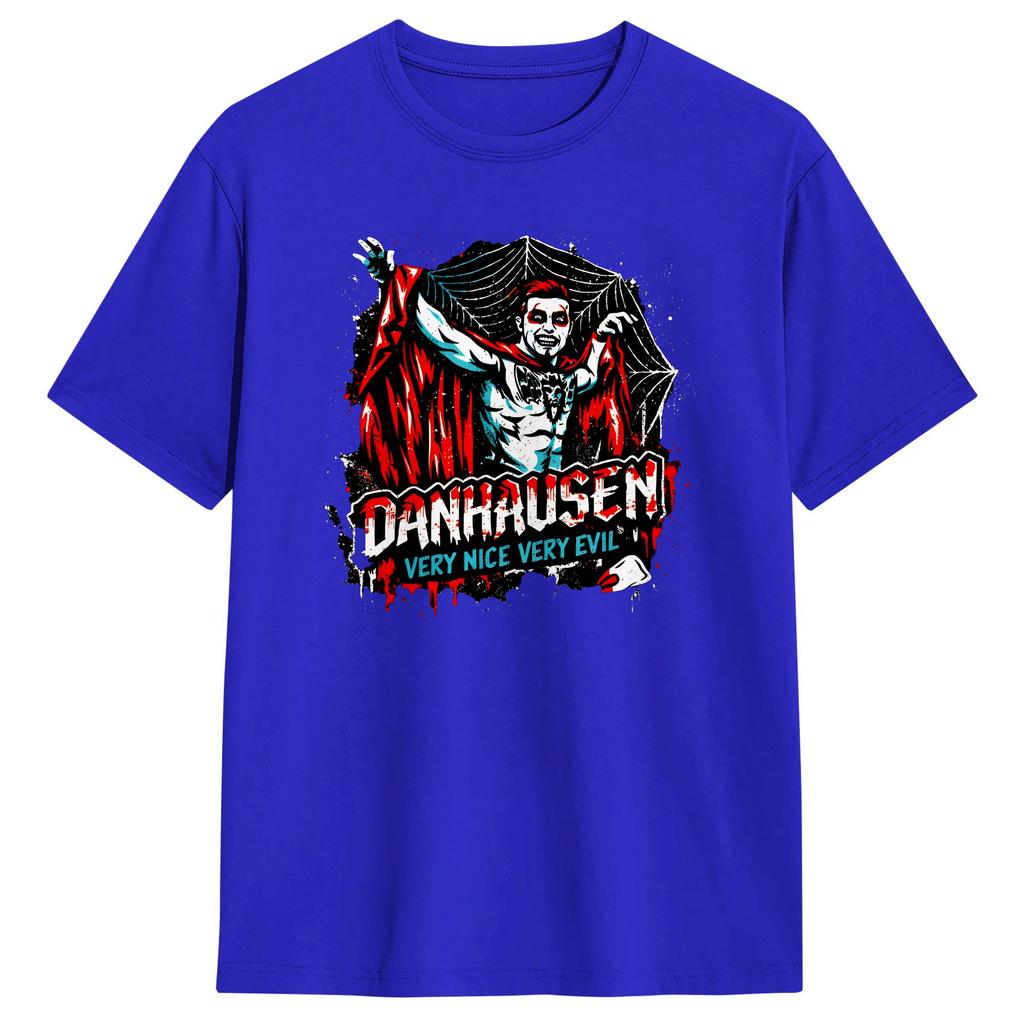 Mens Very Nick Very Evil Danhausen Wrestling T Shirts 100 Cotton Tops Fashion Short Sleeve Crew Neck Tee Shirt Summer TShirt