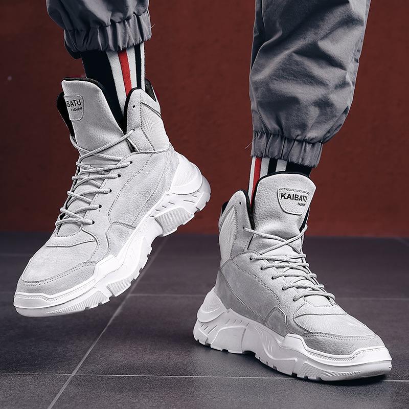 Fashion High-quality Men Shoes 2025 Autumn New Sneakers for Men Casual High Top Board Shoes Trendy Lace Up Running Shoes Tenis Masculino