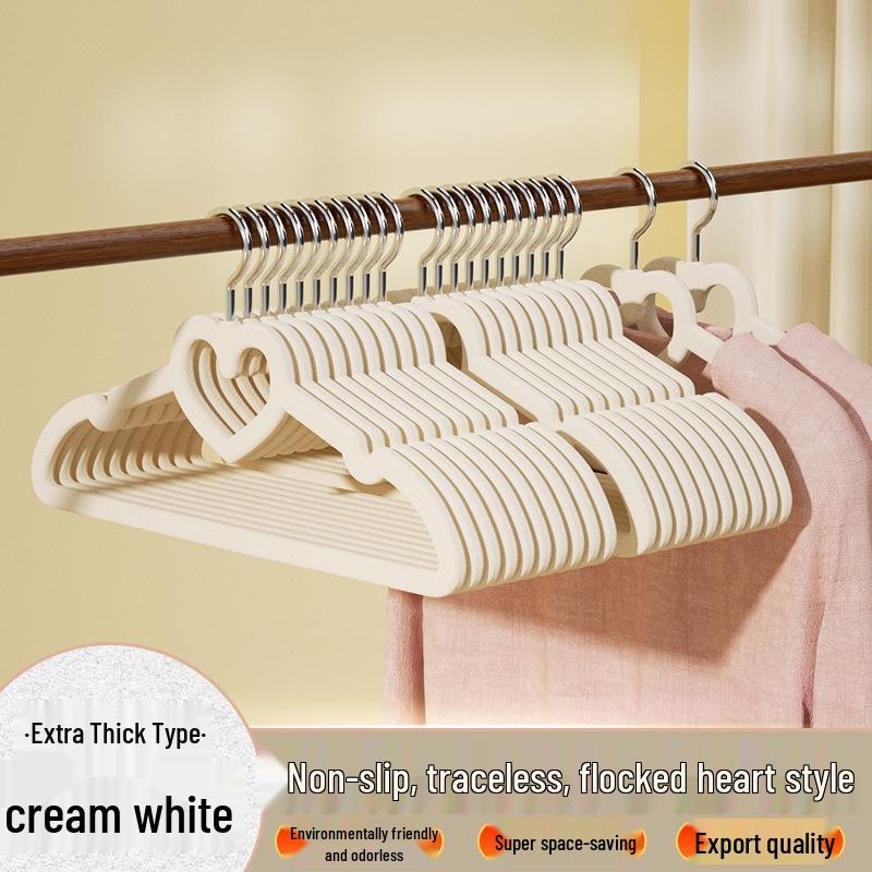 Non-Slip Flocked Hanger for Adults & Kids - Wet & Dry Use