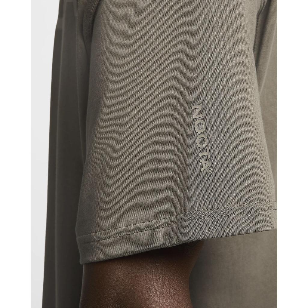 Nike X Nocta Big Body CS Letter Comfort Short Sleeve T-Shirt Unisex Tops Olive-Gray Moon-Fossil FN7663-040