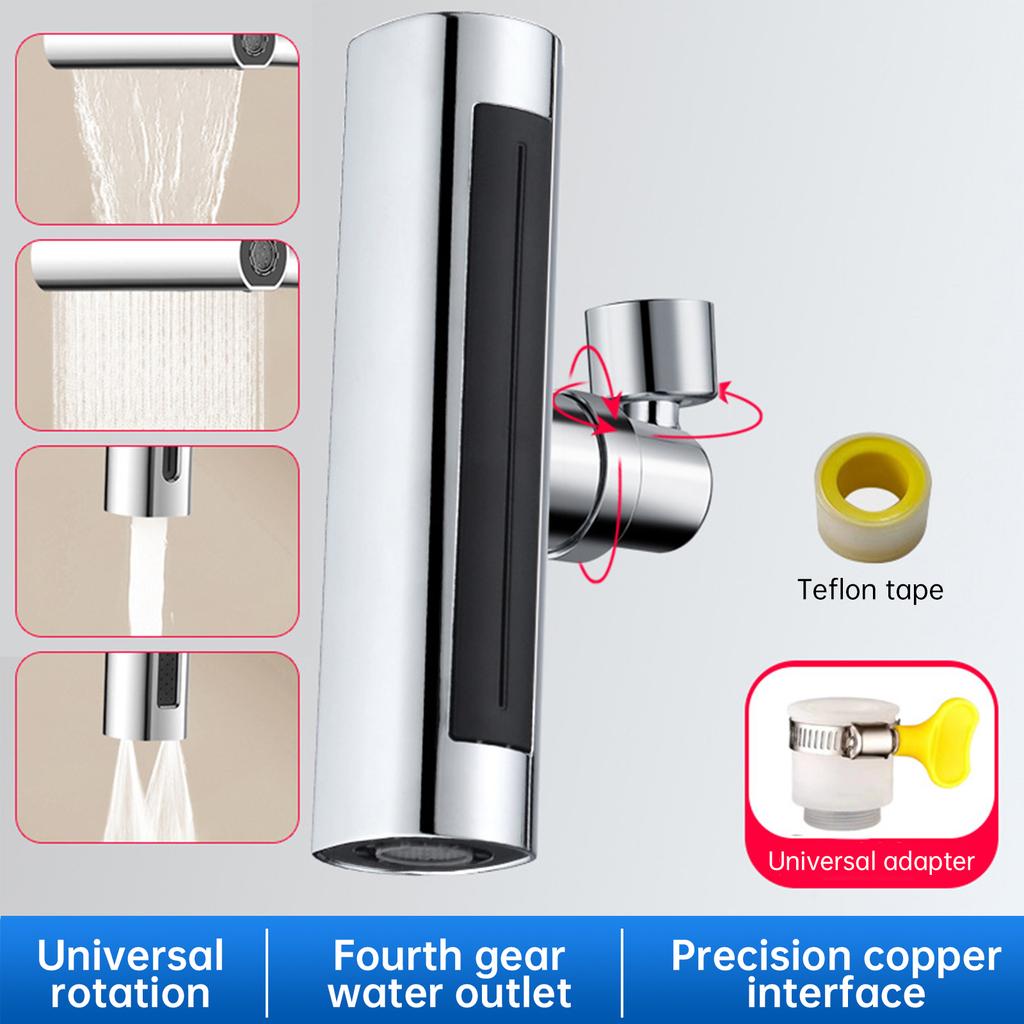 Waterfall Kitchen Faucet 3 Speed Water Outlet Universal Faucet Multifunctional Rotating Nozzle Anti Splashing Foaming Wiping