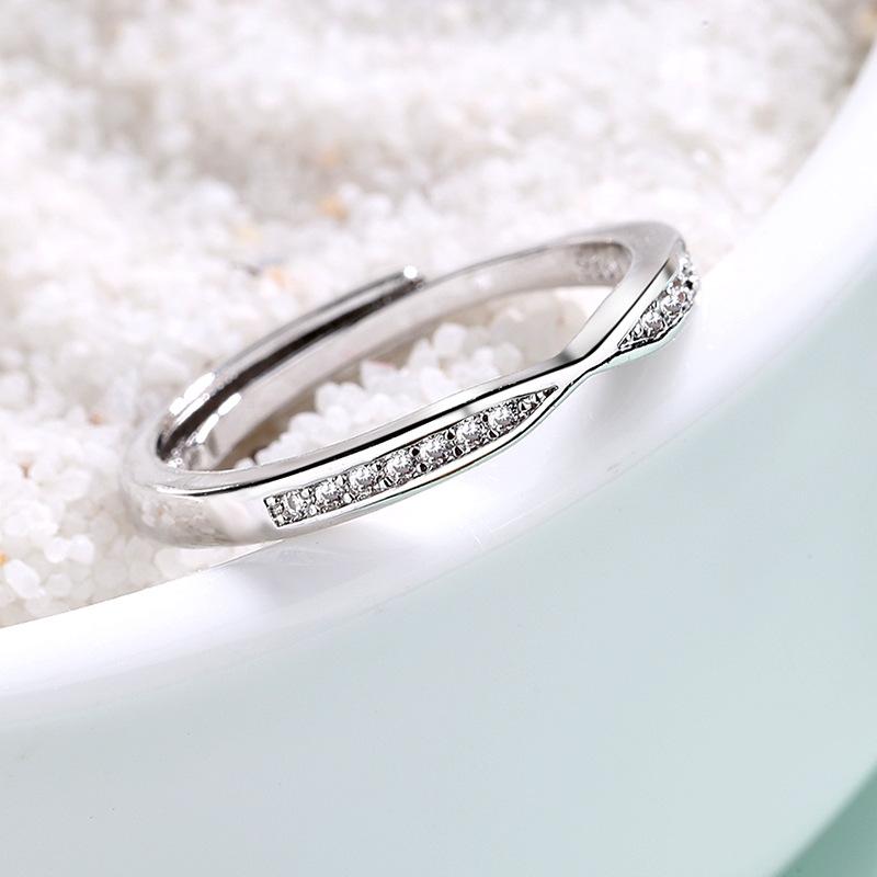 Lindon Klasyczny Stop Miedzi Cyrkon Pierścionek Damskie Biżuteria Ślubna Obietnica Party Prezent