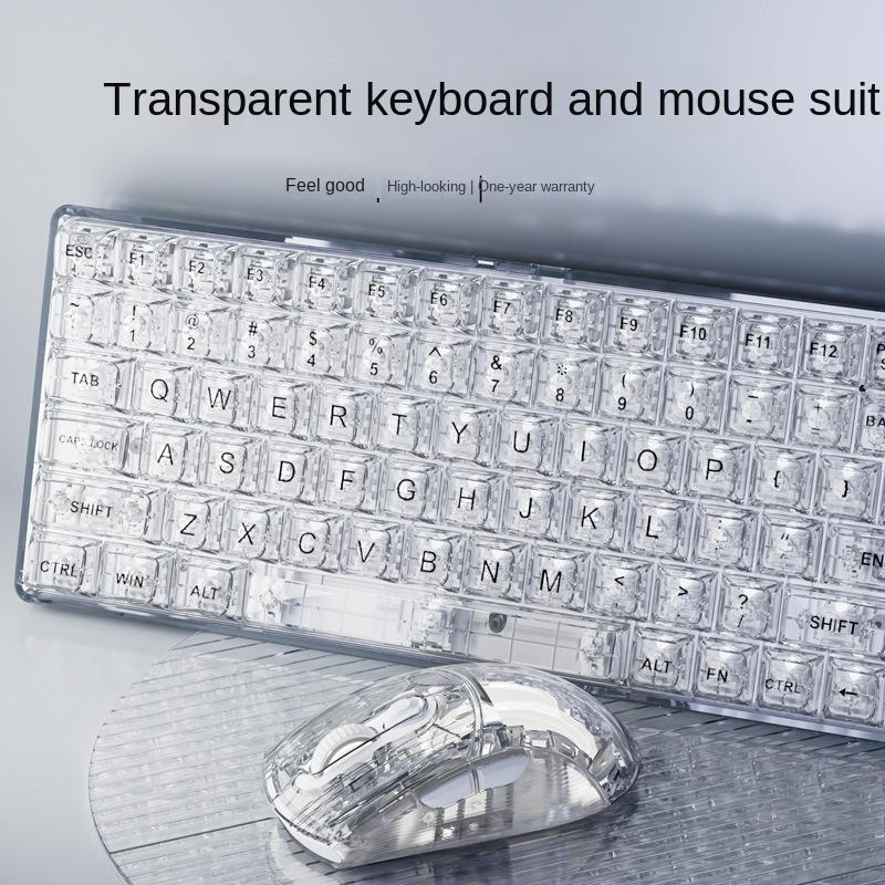 Transform Your Gaming with NJ80 Transparent Wireless Mechanical Gaming Keyboard