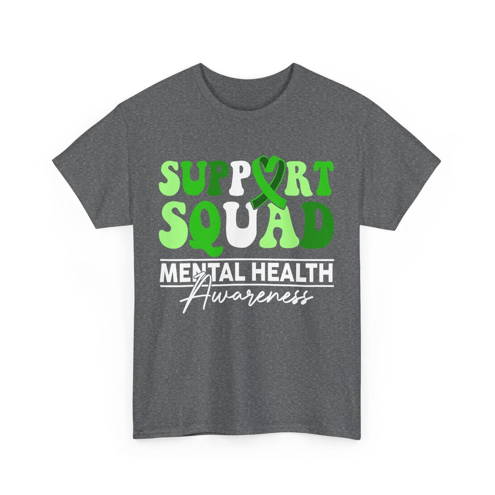 Support Squad Mental Health Awareness Green Ribbon Men T-Shirt XL