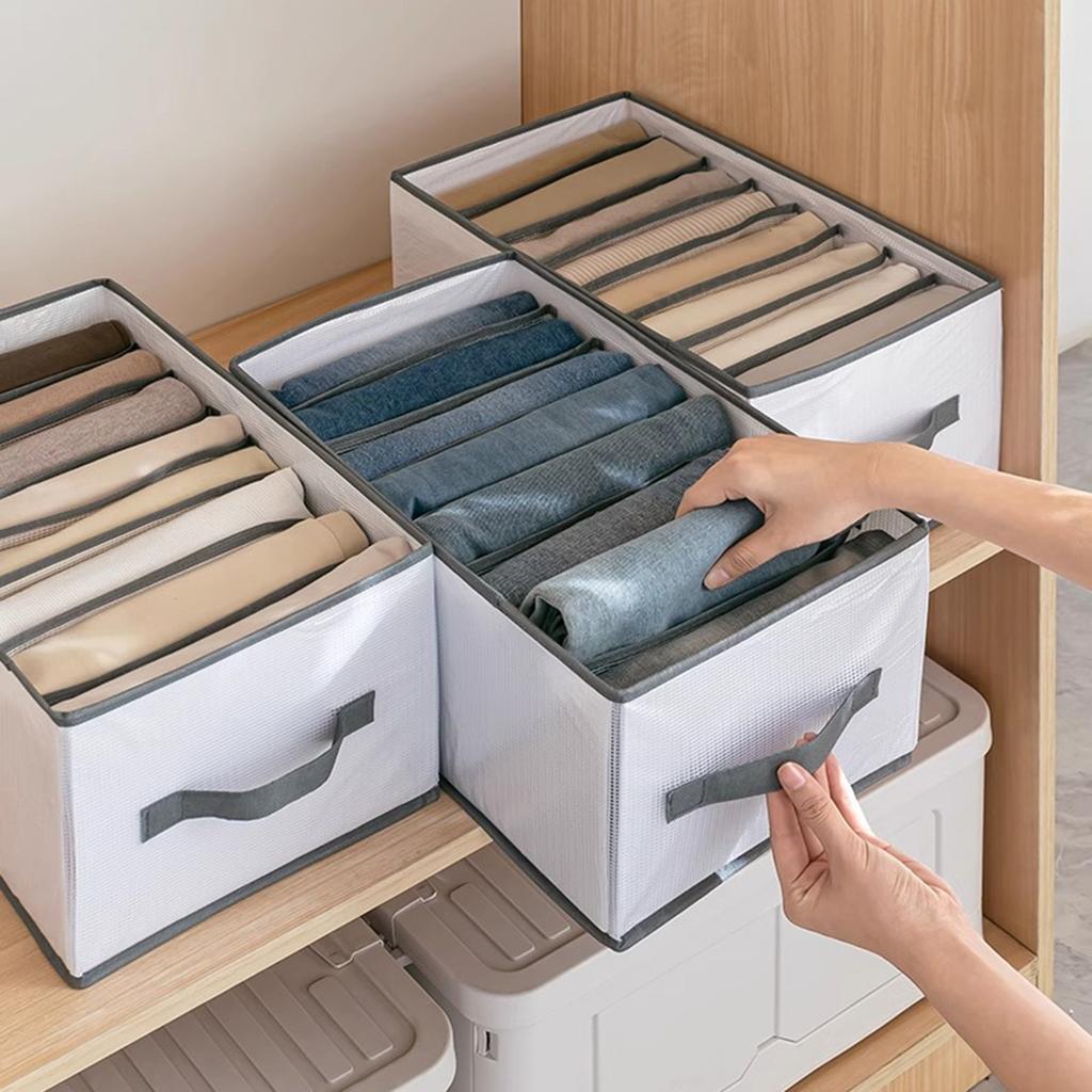 1pc Clothes And Pants Storage Box, Portable Folding Wardrobe Storage Box