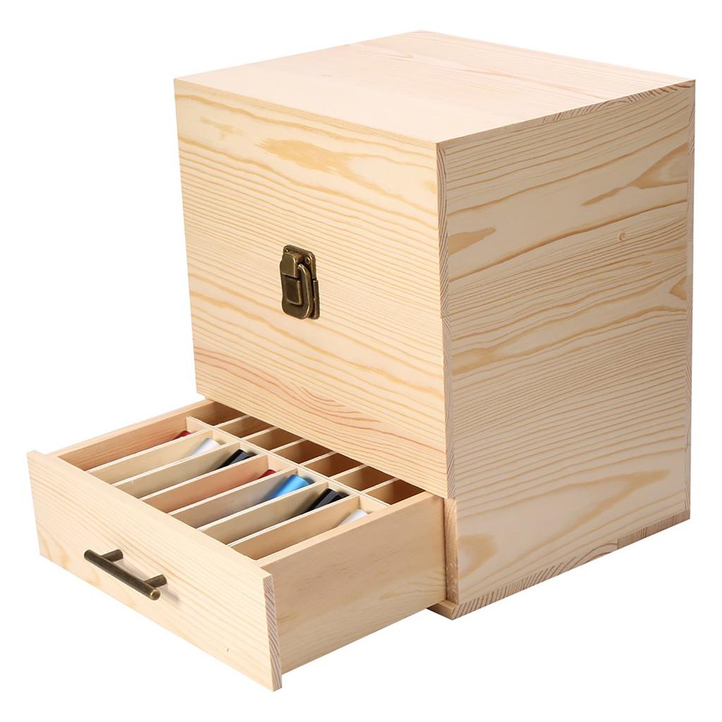 59Slots Essential Storage Box Wooden Oil Case Organizer Container Aromatherapy