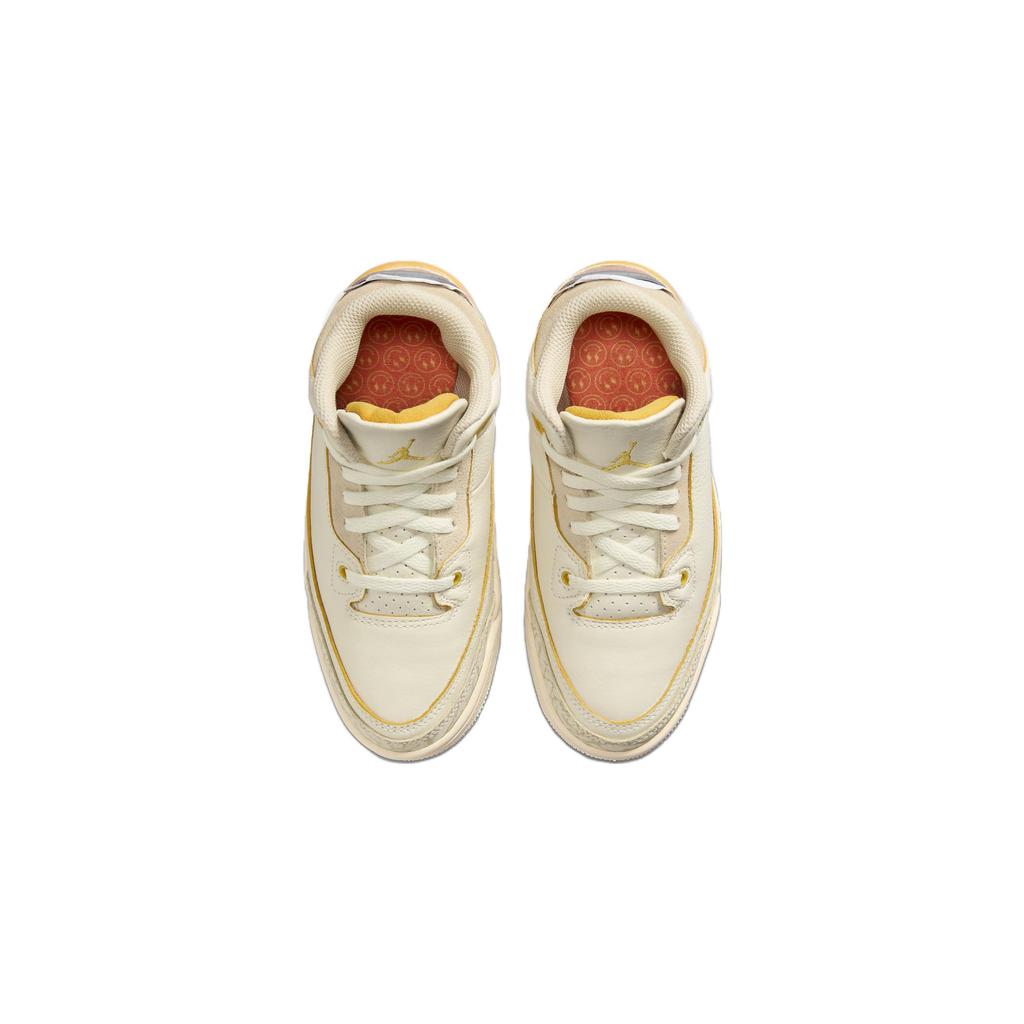 J. Balvin X Air Jordan 3 Retro PS Medellín Sunset Kids Sneakers Cream Multi-Color FN0346-901