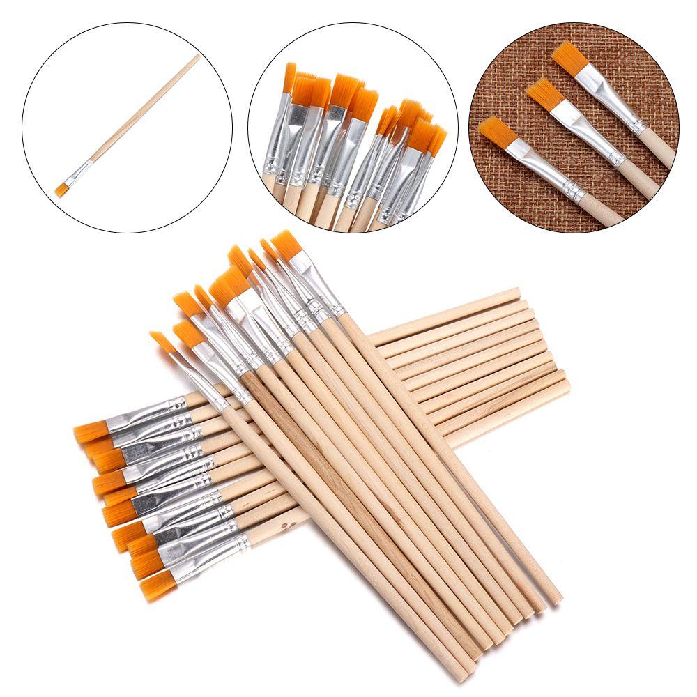 10pcs Calligraphy Wood Handle Art Supplies Paint Brushes Hook Line Pen Drawing Brush Painting Pen