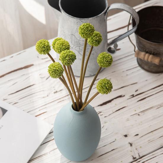 6 Mazzi Fiori Finti Crisantemi Pompom Fiori Artificiali Finti Mini Palla di Crisantemo con Gambo per Riempimento Vasi Casa Matrimonio Festa Centrotavola Composizioni Floreali