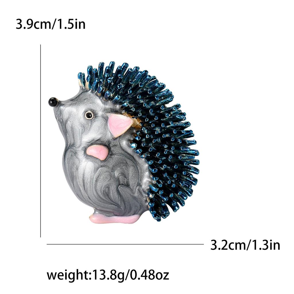 Enamel Hedgehog Brooches for Women Unisex Small Animal Pins Banquet Party Backpack Gifts Jewelry Accessories