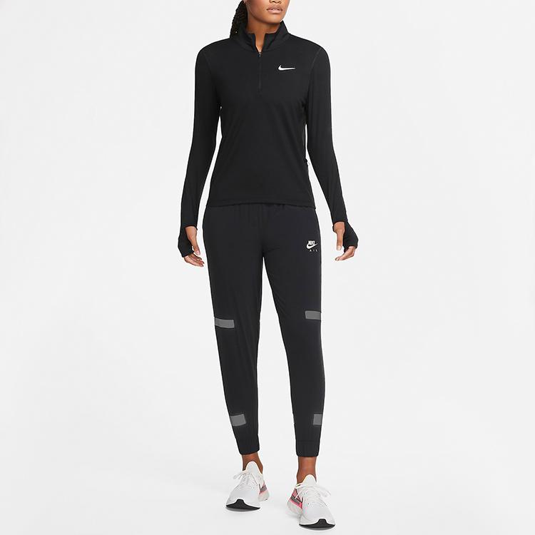 Nike Element Half-Zip Running Fitness Top Women Tops Black CU3221-010