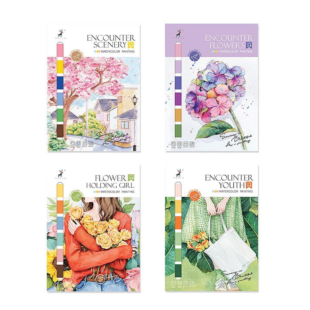 With Pigment Gouache Graffiti Book Specialty Paper Watercolor Painting Book   Color Cognition