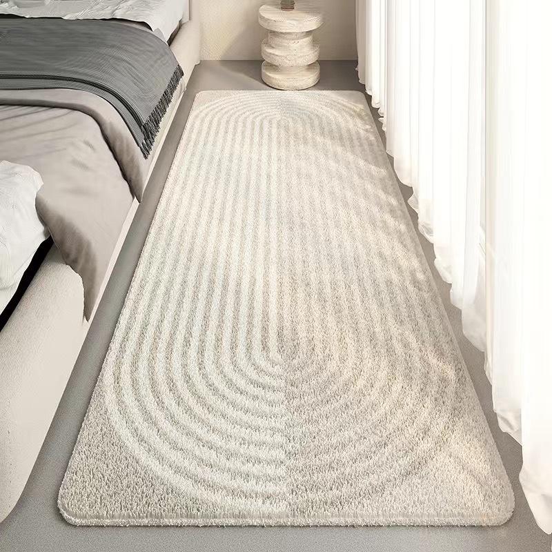 Bedroom Lines Are Simple High End Carpe Fluffy Soft Geometric Quiet Wind Carpets 2024 New Bedside Nonslip Waterproof Highend Rug