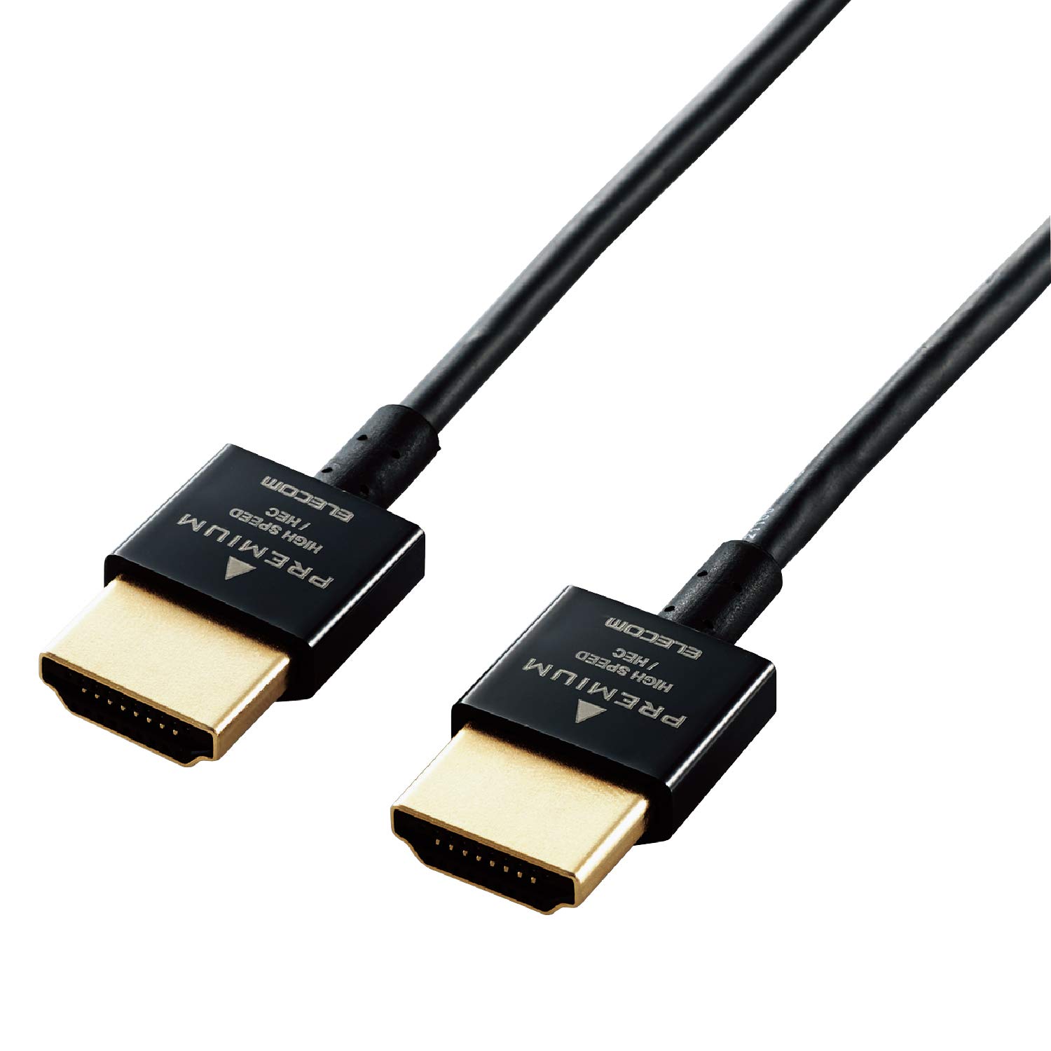 

ELECOM HDMI-кабель Premium Super Slim Full HD совместимый черный 1,5 м 4K/Ultra HD/3D CAC-HDPSS15BK