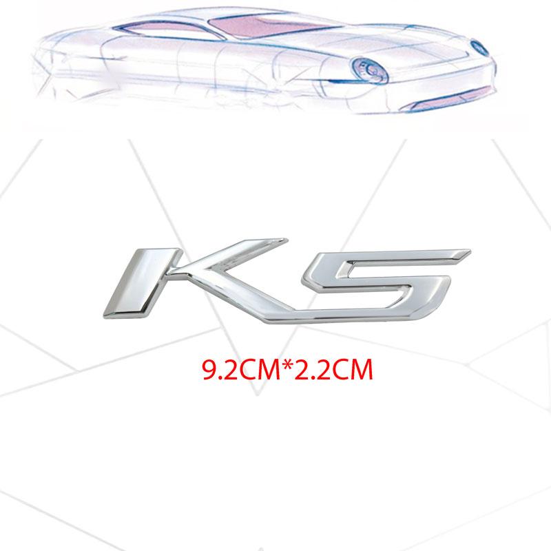 1PCS 3D Metal K5 Logo Car Tail Trunk Badge Fender Side Sticker Decals Auto Emblem Accessory for KIA K5 Vehicle Decoration bpdhk00