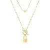 European & American Multi-layer Titanium Steel Necklace with Non-fading OT Buckle Clasp - Versatile Stackable Pendant for Women
