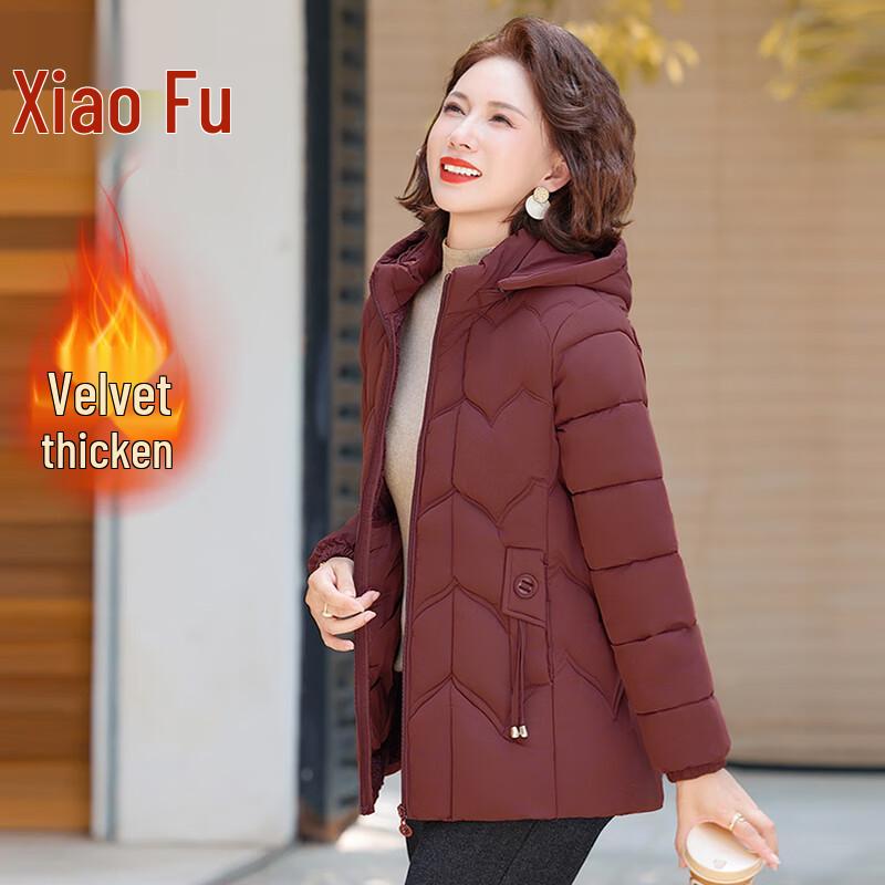 

Women s Mid-Aged Winter Cotton Padded Jacket 2XL
