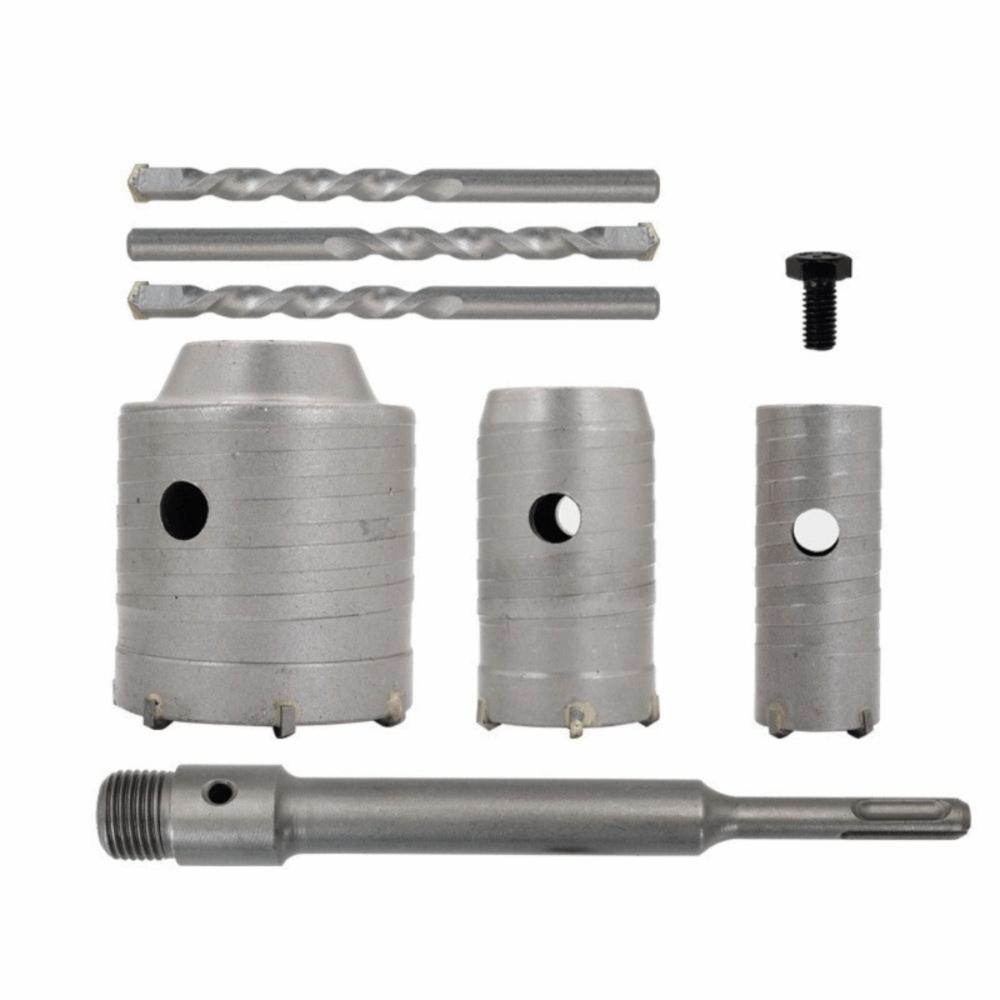 

30/40/60MM Electric Hollow Core Drill Bit Alloy Tooth Hole Cutter Shank Hole Saw for Brick Stone 30-40-60mm Suit