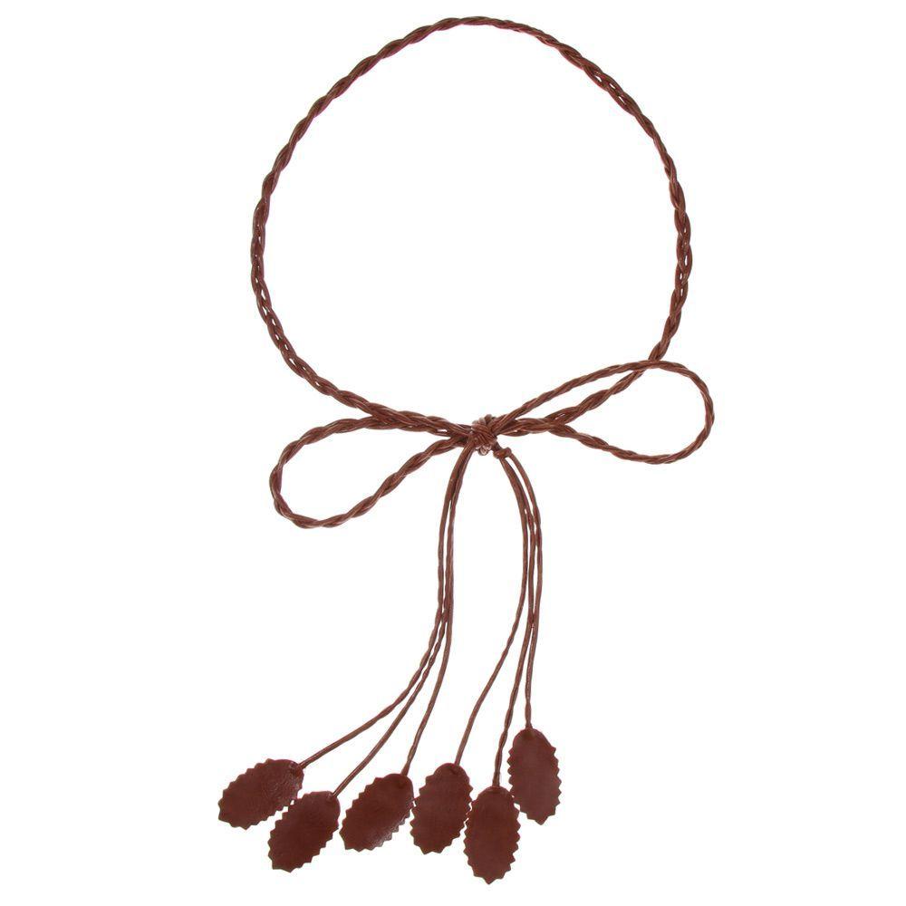 

Подарок Искусственная кожа Тонкий Изящный Плетеный Ремешок для платья Тонкий ремень Лист Плетеные ремни хаки