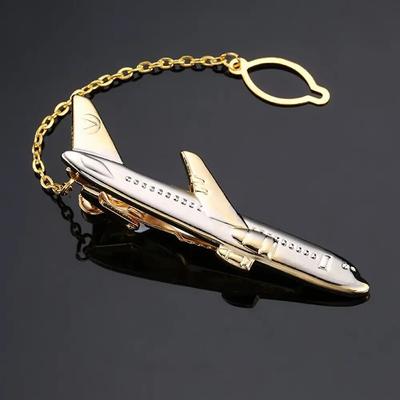 Semplici accessori per gentiluomo Clip per aereo a forma di aeroplano Fermacravatta per camicia Fermacravatta da uomo