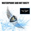 3D Metal Alloy Wings Emblem Sticker Car Side Mark Body Trunk Decal For Chevrolet Cruze Captiva Sonic Spark Onix Aveo Orlando
