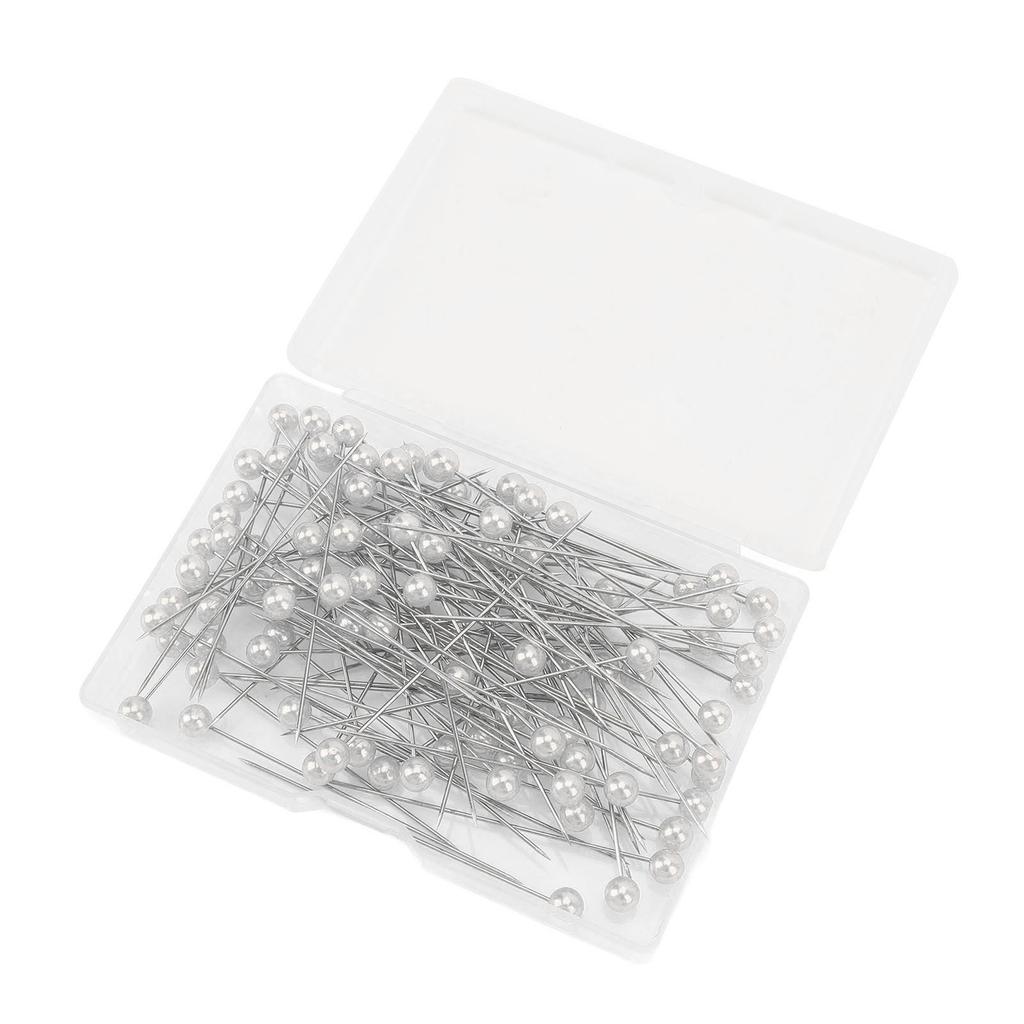 100Pcs Pearlized Head Pins Sewing Quilting Straight for Bouquets Floral Fabric