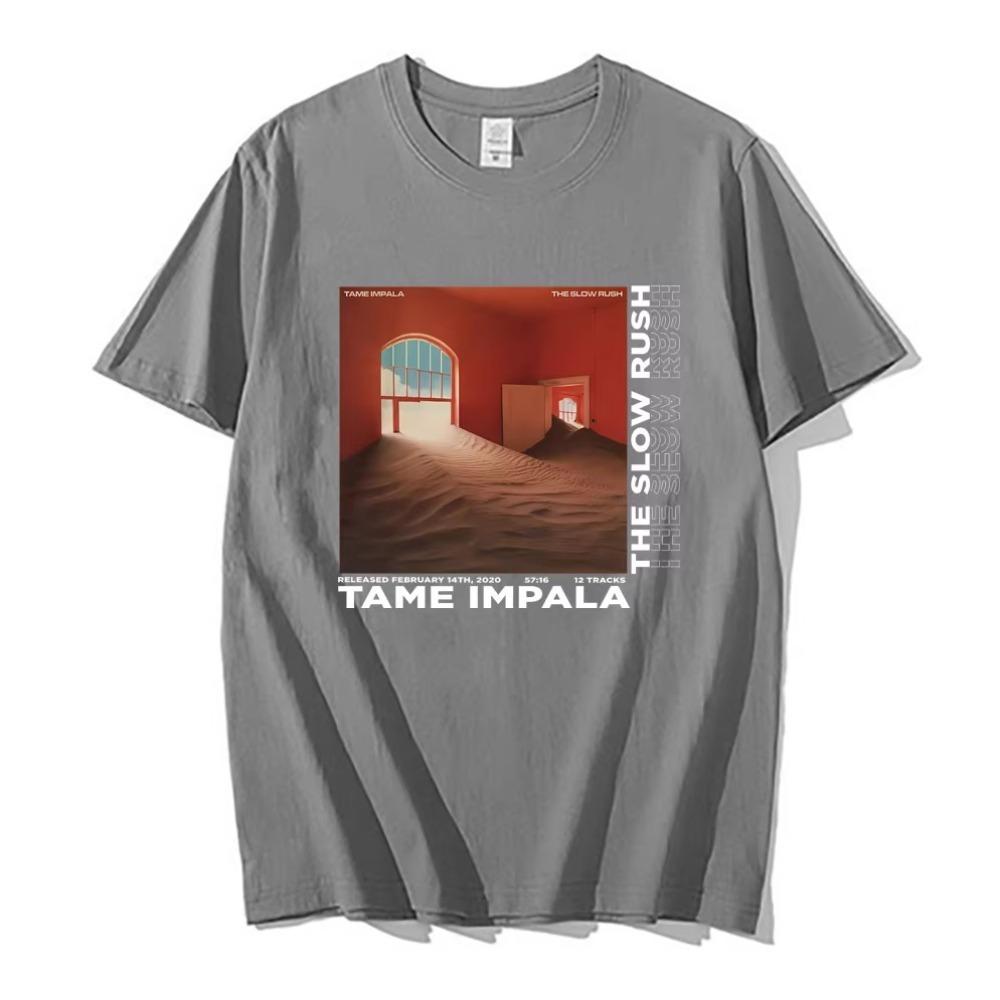 Tame Impala The Slow Rush Album Graphic T-shirts Men Tshirt Oversized Tees Women's Lndie Pop Music T Shirts