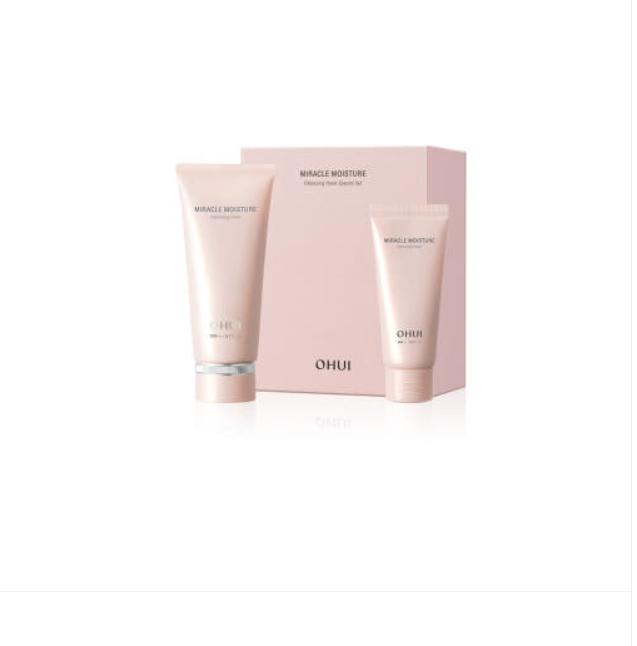OHUI Miracle Moisture Cleansing Foam Set 200ml + 100ml Hydrating Cleanser