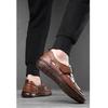 2025 Summer Shoes Men Sandals Genuine Leather Flat Non-slip Soft Cow Leather Summer Male Footwear Black Brown