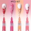 Nail Art Graffiti Pen 3D Painting Pen Nail Dot Pen String Pen, Acrylic Paint Marker