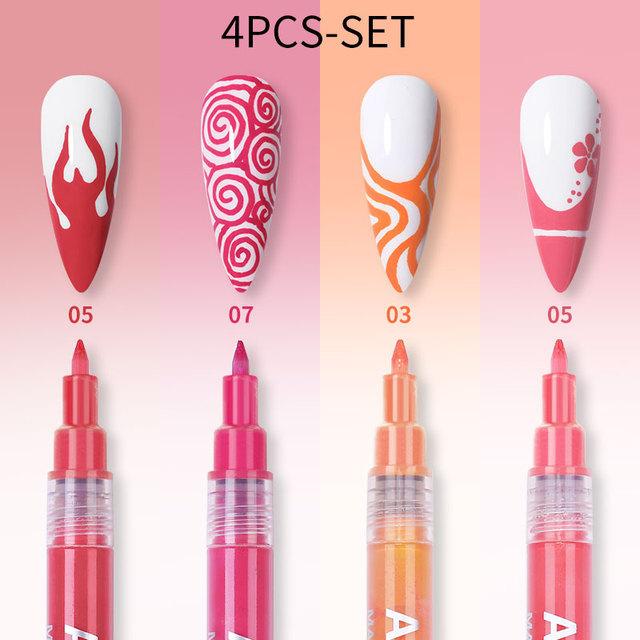 Nail Art Graffiti Pen 3D Painting Pen Nail Dot Pen String Pen, Acrylic Paint Marker