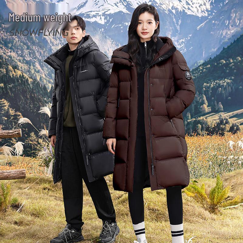 SNOWFLYING Unisex Mid-Length Down Jacket X40146308FX