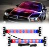 2-in-1 40*2 Bicolor Led Strobe Lights For Auto Emergency Warning Lamp Traffic Advisor Fireman Windshield Bar Flashlight 12V 24V