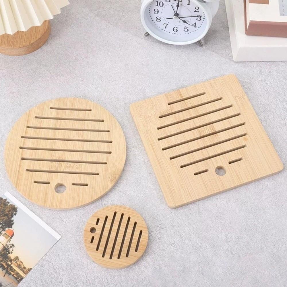 2PCS Thickened Heat Resistant Mat Natural Bowls Pad Simple Table Protectors Kitchen